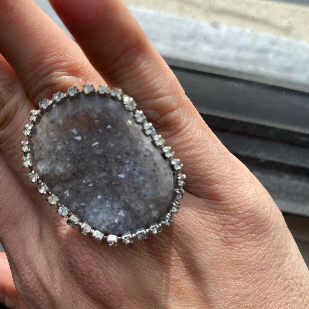 Sparkly rock statement ring